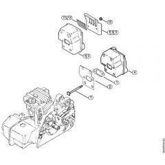 Genuine Stihl MS250 C-BE / G - Muffler