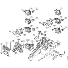 Genuine Stihl MS260 C-B / L - Air filter, Throttle control