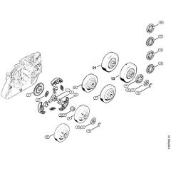 Genuine Stihl MS260 / D - Clutch, Chain sprocket