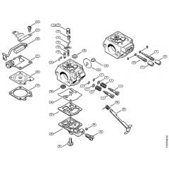 Genuine Stihl MS260 / O - Carburettor WT-427, WT-581, WT-590 1 62 154 675, 2 62 187 361 (07.2004)