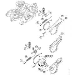 Genuine Stihl MS261 C-BE / D - Chain brake