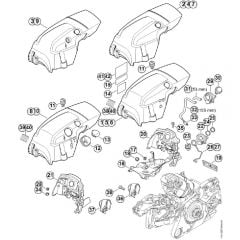 Genuine Stihl MS261 C-BE / K - Shroud, Air baffle