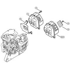 Genuine Stihl MS270 C-B / D - Muffler