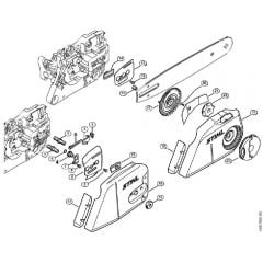 Genuine Stihl MS280 C-B / G - Chain tensioner