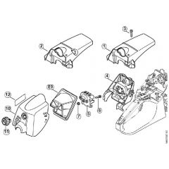 Genuine Stihl MS280 C-B / R - Shroud, Air filter