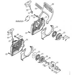 Genuine Stihl MS291 C-BE / H - Rewind starter, Hand guard