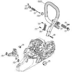 Genuine Stihl MS291 C-BE / K - AV system, Handlebar