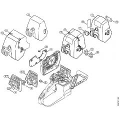 Genuine Stihl MS360 C / J - Air filter, Carburetor box cover