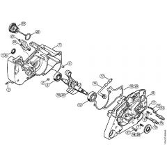 Genuine Stihl MS382 / A - Crankcase