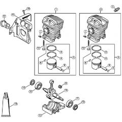 Genuine Stihl MS390 / A - Cylinder