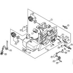 Genuine Stihl MS390 / B - Motor housing