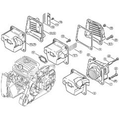 Genuine Stihl MS460 Magnum / C - Muffler