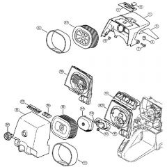 Genuine Stihl MS460 Magnum / M - Shroud, Air filter