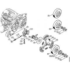 Genuine Stihl MS461 / C - Oil pump, Clutch