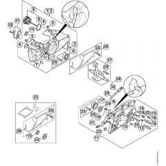 Genuine Stihl MS462 C-M / B - Crankcase