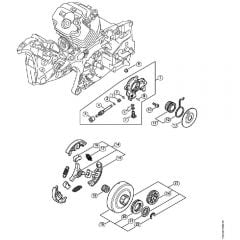 Genuine Stihl MS462 C-M / E - Oil pump, Clutch