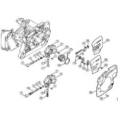 Genuine Stihl MS650 Magnum / C - Oil pump, Chain tensioner kit