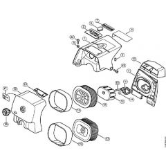 Genuine Stihl MS650 Magnum / P - Shroud, Air filter