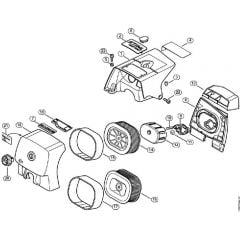 Genuine Stihl MS660 Magnum / S - Shroud, Air filter