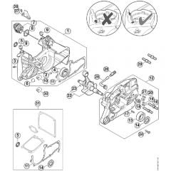 Genuine Stihl MS661 C-M / B - Crankcase 188163090