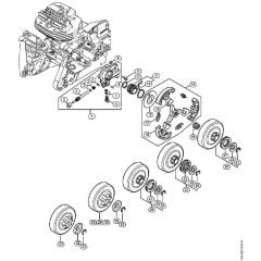 Genuine Stihl MS661 C-M / E - Oil pump, Clutch