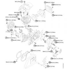 Genuine Stihl MS661 C-M / W - Tightening torques