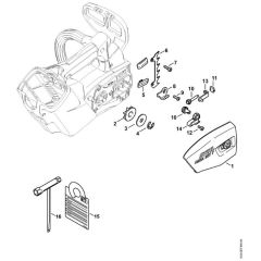 Stihl MSA161 T - Chain Sprocket Cover - Parts Diagram