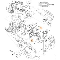 Stihl MSA220.0 TC-O - Shroud - Fan Housing - Oil Pump - Hand Guard - Chain Brake - Parts Diagram