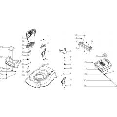 Cobra MX460SPC - Lawn Mower Aug 2022 Deck Assy Diagram