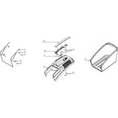 Cobra MX460SPC - Lawn Mower Aug 2022 Grassbox Assy Diagram