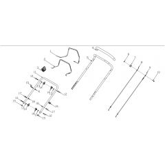 Cobra MX460SPC - Lawn Mower Aug 2022 Handle and Lever Assy Diagram