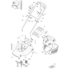 PWR HP 410 PRMA - 2005 - 297430047 - Mountfield Rotary Mower Main Assembly Diagram