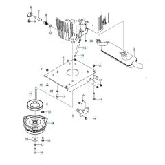 Husqvarna Pz 29 - Engine Mounting With Guards & Muffler