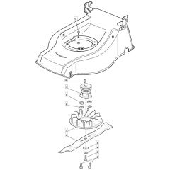 QUIET 514 PD - 2008 - 291572043/UM8 - Mountfield Rotary Mower Blade Diagram