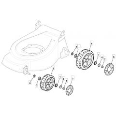 QUIET 514 PD - 2008 - 291572043/UM8 - Mountfield Rotary Mower Wheels Diagram