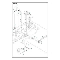 Husqvarna R214 C - Mower Lift & Deck Lift