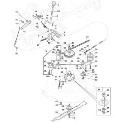 R27M - 2016-2017 - 2T0070486/SF - Mountfield Ride On Mower Blade Diagram