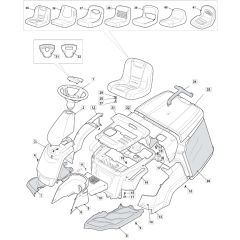 R27M - 2016-2017 - 2T0070486/SF - Mountfield Ride On Mower Body Diagram