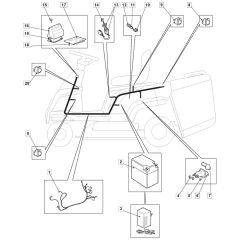 R27M - 2016-2017 - 2T0070486/SF - Mountfield Ride On Mower Electrics Diagram