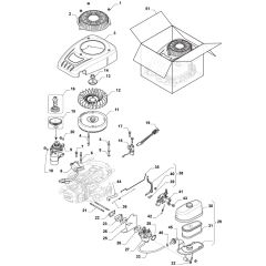 R27M - 2016-2017 - 2T0070486/SF - Mountfield Ride On Mower Engine Assy Diagram
