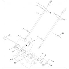 Hayter R53A - 449F (400000000 - 401999999) - Lower Handle Assy