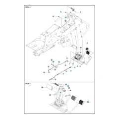 Husqvarna R 214 - Pedals