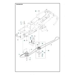 Husqvarna R 220T - Chassis Engine & Pulleys