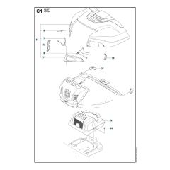 Husqvarna R 220T - Rear Cover