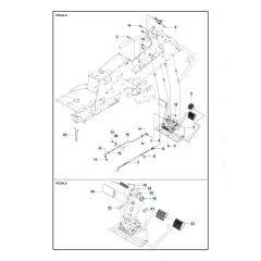 Husqvarna R 316TX AWD - Pedals