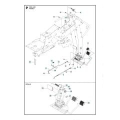 Husqvarna R 320 AWD - Pedals