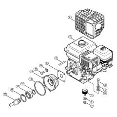 Genuine Stihl RB300 K / D - Petrol engine, Drive shaft