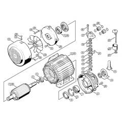 Genuine Stihl RB400 K / D - Electric motor RE 400 K, RE 401 K, Pump housing