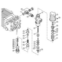 Genuine Stihl RB402 / E - Regulation valve block, Control piston
