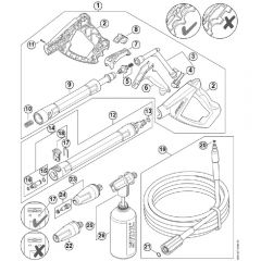 Genuine Stihl RE100 / D - Spray gun, Spray lance/wand